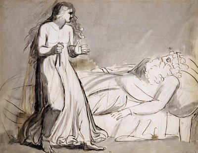 Lady Macbeth Approaching the Murdered Duncan by William Blake